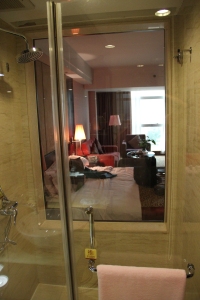 View from the shower room to bedroom