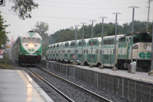 GO Trains at Port Credit