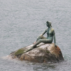 Girl in a Wet Suit off Stanley Park, 